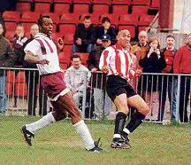 Junior Haynes scores at Carshalton