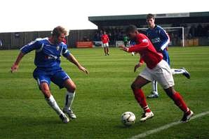 Josh attacks the Blues defence