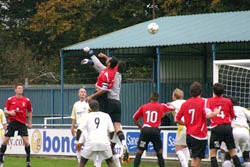 Nevin outjumps giant keeper Morgan