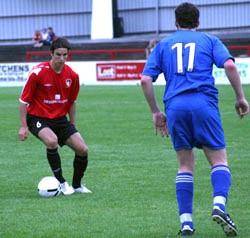 Steven Gregory on the ball