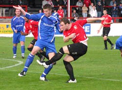 Kieran shoots for goal