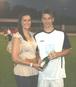 Steven Gregory receives his MotM award